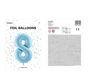 Picture of FOIL BALLOON NUMBER 8 PASTEL BLUE 34 INCH